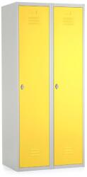 Rauman Fém szekrény, 80 x 50 x 180 cm, csavaros zár, sárga - ral 1023