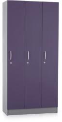 Lenza Fa szekrény Visio LUX - 3 szakasz, 90 x 42 x 190 cm, lila