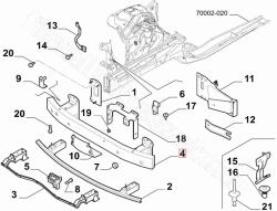 FIAT eredeti Első lökhárító merevítő Giulia ALFA ROMEO GIULIA (50544170)