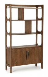 Bizzotto Biblioteca lemn mango maro Sherman 100x35x180 cm (0746838) Vitrina