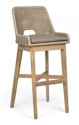 Bizzotto Set 2 scaune bar natur bej Hesperia 49x57x112 cm (0804734)