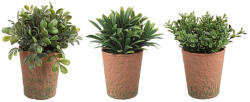 Bizzotto Set 3 ghivece plante artificiale 8x16 cm (0172457deco)