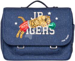 Jeune Premier Iskolai aktatáska It Bag Midi Boxing Tiger Navy Mélange Jeune Premier ergonomikus luxus kivitel 30*38 cm (JPITD24224)