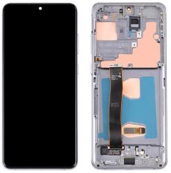  GH82-26032A Samsung Galaxy S20 Ultra / S20 Ultra 5G szürke OEM OLED kijelző érintővel kerettel előlap (GH82-26032A)