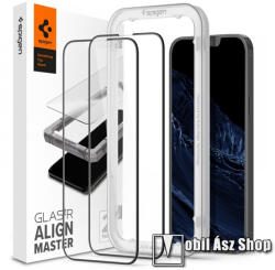 Spigen APPLE iPhone 14 Plus, 13 Pro Max, SPIGEN ALM FC üvegfólia, 2db, 0.2mm, 9H, Fekete (AGL03377)