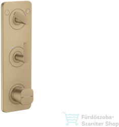 Hansgrohe AXOR CITTERIO C termosztátos falsík alatti kád /zuhany csaptelep rombuszmetszéses fogantyúval, szálcsiszolt bronz 49701140 (49701140)