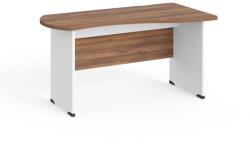 LENZA Manager sarok asztal 140 x 80 cm, jobb, warmia dió / fehér