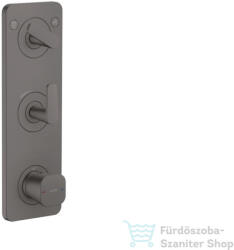 Hansgrohe AXOR CITTERIO C termosztátos falsík alatti kád /zuhany csaptelep, szálcsiszolt fekete króm 49700340 (49700340)