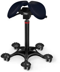 Salli Twin nyeregszék Kárpit színe: Szintetikus bőr - éjkék #7609, Szerkezet: fekete + masszázs Salli bázis, Testmagasság: Alacsony (S) - 150 cm-ig