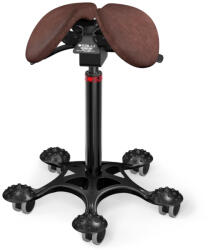 Salli MultiAdjuster nyeregszék Kárpit színe: Bőr - vintage konyak #33090, Szerkezet: fekete + masszázs Salli bázis, Testmagasság: Magas (L) - 170 cm-től