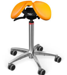 Salli Swing nyeregszék Kárpit színe: Bőr - mandarin #54033, Szerkezet: króm + standard bázis, Testmagasság: Magas (L) - 170 cm-től