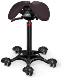 Salli SwingFit nyeregszék Kárpit színe: Szintetikus bőr - acélszürke #6798, Szerkezet: fekete + masszázs Salli bázis, Testmagasság: Közepes (M) - 180 cm-ig