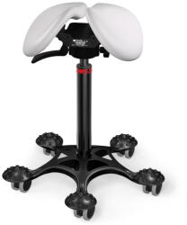 Salli Swing nyeregszék Kárpit színe: Bőr - fehér #00109, Szerkezet: fekete + masszázs Salli bázis, Testmagasság: Közepes (M) - 180 cm-ig