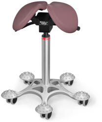 Salli Twin nyeregszék Kárpit színe: Szintetikus bőr - régi rózsaszín #9532, Szerkezet: króm + masszázs Salli bázis, Testmagasság: Magas (L) - 165 cm-től