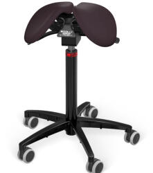 Salli MultiAdjuster nyeregszék Kárpit színe: Szintetikus bőr - acélszürke #6798, Szerkezet: fekete + standard bázis, Testmagasság: Közepes (M) - 180 cm-ig