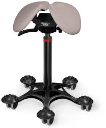 Salli Swing nyeregszék Kárpit színe: Szintetikus bőr - krémszürke #7136, Szerkezet: fekete + masszázs Salli bázis, Testmagasság: Magas (L) - 165 cm-től