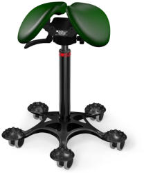 Salli Swing nyeregszék Kárpit színe: Bőr - fenyőzöld #98015, Szerkezet: fekete + masszázs Salli bázis, Testmagasság: Közepes (M) - 180 cm-ig