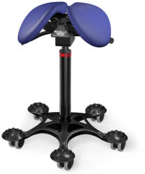 Salli MultiAdjuster nyeregszék Kárpit színe: Bőr - sötétkék #77158, Szerkezet: fekete + masszázs Salli bázis, Testmagasság: Közepes (M) - 180 cm-ig