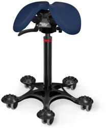 Salli SwingFit nyeregszék Kárpit színe: Szintetikus bőr - füstkék #7606, Szerkezet: fekete + masszázs Salli bázis, Testmagasság: Magas (L) - 170 cm-től