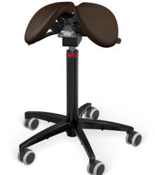 Salli MultiAdjuster nyeregszék Kárpit színe: Bőr - sötétbarna #93129, Szerkezet: fekete + standard bázis, Testmagasság: Magas (L) - 170 cm-től