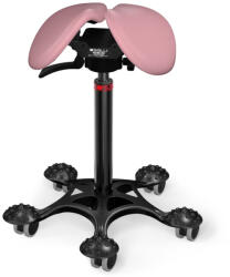 Salli Swing nyeregszék Kárpit színe: Szintetikus bőr - rózsaszín #9573, Szerkezet: fekete + masszázs Salli bázis, Testmagasság: Közepes (M) - 180 cm-ig