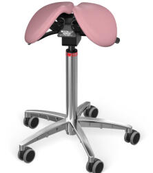 Salli MultiAdjuster nyeregszék Kárpit színe: Szintetikus bőr - rózsaszín #9573, Szerkezet: króm + standard bázis, Testmagasság: Közepes (M) - 170 cm-ig