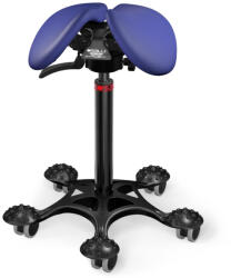 Salli SwingFit nyeregszék Kárpit színe: Bőr - sötétkék #77158, Szerkezet: fekete + masszázs Salli bázis, Testmagasság: Magas (L) - 170 cm-től