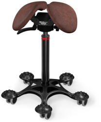 Salli Swing nyeregszék Kárpit színe: Bőr - vintage konyak #33090, Szerkezet: fekete + masszázs Salli bázis, Testmagasság: Alacsony (S) - 150 cm-ig