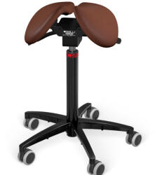 Salli Twin nyeregszék Kárpit színe: Bőr - konyak #33001, Szerkezet: fekete + standard bázis, Testmagasság: Magas (L) - 170 cm-től