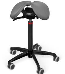 Salli Swing nyeregszék Kárpit színe: Bőr - sötétszürke #71017, Szerkezet: fekete + standard bázis, Testmagasság: Alacsony (S) - 150 cm-ig