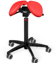 Salli Twin nyeregszék Kárpit színe: Bőr - piros #05011, Szerkezet: fekete + standard bázis, Testmagasság: Magas (L) - 170 cm-től