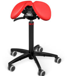 Salli SwingFit nyeregszék Kárpit színe: Bőr - piros #05011, Szerkezet: fekete + standard bázis, Testmagasság: Magas (L) - 170 cm-től