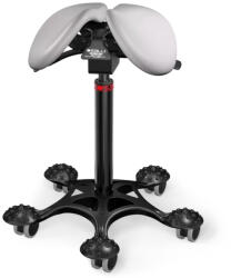 Salli MultiAdjuster nyeregszék Kárpit színe: Bőr - világosszürke #01085, Szerkezet: fekete + masszázs Salli bázis, Testmagasság: Magas (L) - 170 cm-től