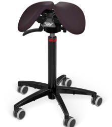 Salli SwingFit nyeregszék Kárpit színe: Szintetikus bőr - acélszürke #6798, Szerkezet: fekete + standard bázis, Testmagasság: Közepes (M) - 180 cm-ig