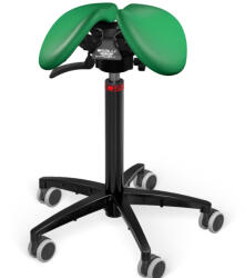 Salli SwingFit nyeregszék Kárpit színe: Bőr - fűzöld #88019, Szerkezet: fekete + standard bázis, Testmagasság: Alacsony (S) - 150 cm-ig