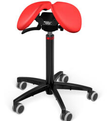 Salli Swing nyeregszék Kárpit színe: Bőr - piros #05011, Szerkezet: fekete + standard bázis, Testmagasság: Magas (L) - 170 cm-től