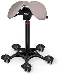 Salli Twin nyeregszék Kárpit színe: Szintetikus bőr - krémszürke #7136, Szerkezet: fekete + masszázs Salli bázis, Testmagasság: Magas (L) - 165 cm-től