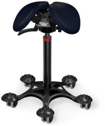 Salli SwingFit nyeregszék Kárpit színe: Szintetikus bőr - éjkék #7609, Szerkezet: fekete + masszázs Salli bázis, Testmagasság: Közepes (M) - 170 cm-ig