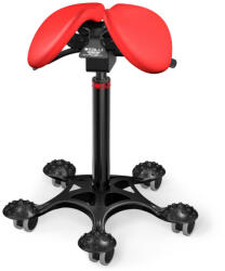 Salli MultiAdjuster nyeregszék Kárpit színe: Bőr - piros #05011, Szerkezet: fekete + masszázs Salli bázis, Testmagasság: Magas (L) - 170 cm-től