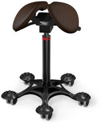 Salli Twin nyeregszék Kárpit színe: Bőr - sötétbarna #93129, Szerkezet: fekete + masszázs Salli bázis, Testmagasság: Magas (L) - 170 cm-től