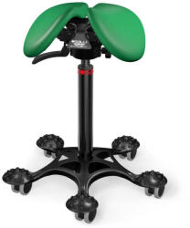 Salli SwingFit nyeregszék Kárpit színe: Bőr - fűzöld #88019, Szerkezet: fekete + masszázs Salli bázis, Testmagasság: Közepes (M) - 170 cm-ig