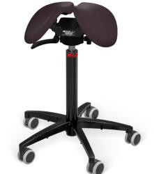 Salli Swing nyeregszék Kárpit színe: Szintetikus bőr - acélszürke #6798, Szerkezet: fekete + standard bázis, Testmagasság: Alacsony (S) - 150 cm-ig