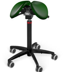 Salli MultiAdjuster nyeregszék Kárpit színe: Bőr - fenyőzöld #98015, Szerkezet: fekete + standard bázis, Testmagasság: Magas (L) - 170 cm-től