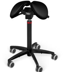 Salli Twin nyeregszék Kárpit színe: Bőr - fekete #99999, Szerkezet: fekete + standard bázis, Testmagasság: Közepes (M) - 180 cm-ig