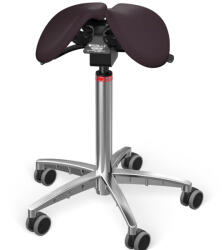 Salli MultiAdjuster nyeregszék Kárpit színe: Szintetikus bőr - acélszürke #6798, Szerkezet: króm + standard bázis, Testmagasság: Magas (L) - 165 cm-től