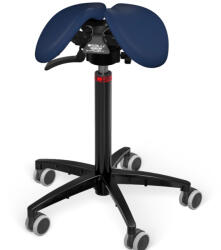Salli SwingFit nyeregszék Kárpit színe: Szintetikus bőr - füstkék #7606, Szerkezet: fekete + standard bázis, Testmagasság: Közepes (M) - 170 cm-ig