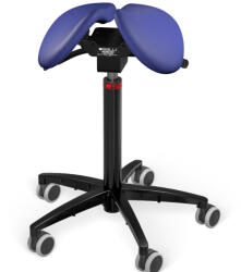 Salli Twin nyeregszék Kárpit színe: Bőr - sötétkék #77158, Szerkezet: fekete + standard bázis, Testmagasság: Közepes (M) - 180 cm-ig