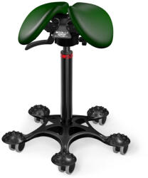 Salli SwingFit nyeregszék Kárpit színe: Bőr - fenyőzöld #98015, Szerkezet: fekete + masszázs Salli bázis, Testmagasság: Magas (L) - 170 cm-től