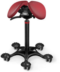 Salli SwingFit nyeregszék Kárpit színe: Bőr - bordó #35126, Szerkezet: fekete + masszázs Salli bázis, Testmagasság: Alacsony (S) - 150 cm-ig