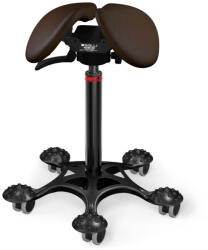 Salli Swing nyeregszék Kárpit színe: Bőr - sötétbarna #93129, Szerkezet: fekete + masszázs Salli bázis, Testmagasság: Magas (L) - 170 cm-től